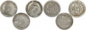 Preussen, Friedrich II., 1/3 Taler 1774-A, 1774-E und 1779-B (3 Stücke)
Prusy, Fryderyk II, Zestaw 1/3 talara 1774-A, 1774-E, 1779-B (3szt) 
Grade: ...