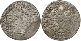 Sachsen, August (1553-1586), Groschen 1573 HB Dresden
Saksonia, August, Grosz Drezno 1573 HB 
Grade: VF/VF+ 

WORLD COINS - GERMANY