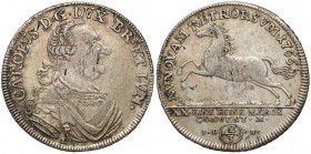 Braunschweig-Lüneburg-Wolfenbüttel, Carl I, 2/3 Taler (Gulden) 1766 I.D.B Srebro, średnica 35,1 mm, waga 13,87 g.&nbsp; Reference: Schon 317
Grade: V...