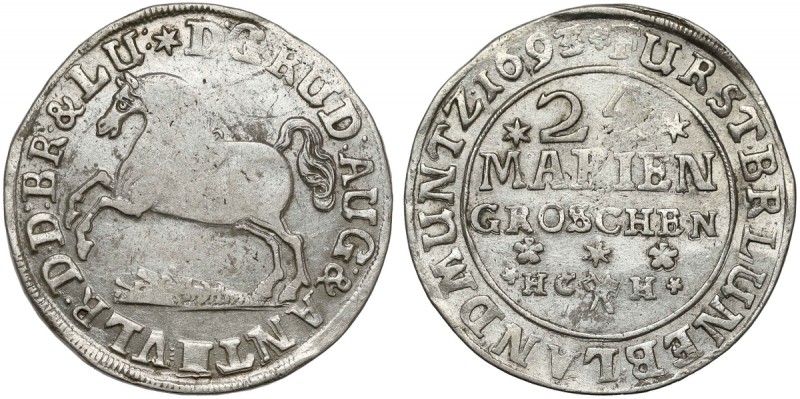 Braunschweig-Wolfenbüttel, Georg Wilhelm II, 24 Mariengroschen (2/3 Taler) 1693 ...