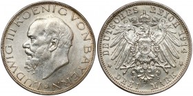 Deutschland, Bayern, 3 Mark 1914 D
Bawaria, 3 marki 1914 D Reference: Jaeger 52
Grade: XF 

WORLD COINS - GERMANY