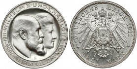 Deutschland, Württemberg, 3 Mark 1911 F
Wirtembergia, 3 marki 1911 F - Piękna Piękny menniczy egzemplarz.&nbsp; Reference: Jaeger 177a
Grade: UNC/AU...