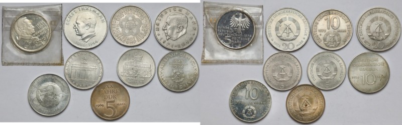 Deutschland, 5, 10 und 20 Mark 1969-1978 (9 Stücke)
Niemcy, 5, 10 i 20 marek 19...