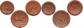 Meissen, PORZELLAN 1921 (3 Stücke)
Miśnia, monety porcelanowe 1921 - zestaw (3szt) 
Grade: UNC 

WORLD COINS - GERMANY