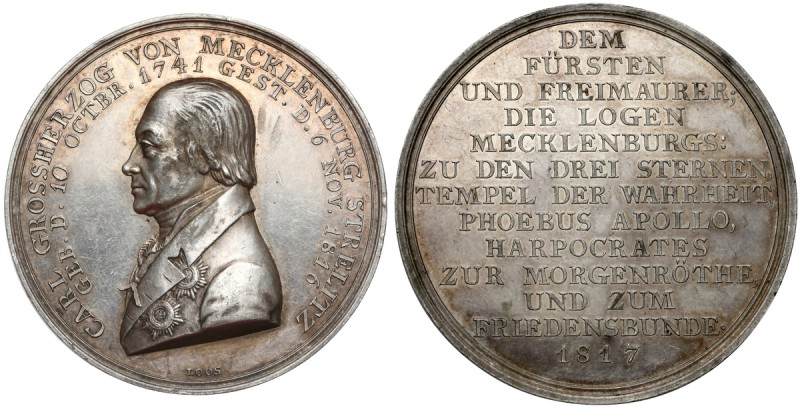Deutschland, Mecklenburg, Karl II., postum Medaille 1817 - Großherzog von Meckle...
