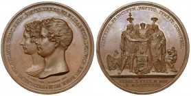 Deutschland, bayern, Medaille 1823 - Vermählung Friedrich Wilhelm IV und Elisabetha Wittelsbach
Niemcy, Bawaria, Medal 1823 - Upamiętniający ślub Fry...