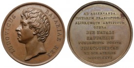 Deutschland, bayern, Ludwig I., Medaille 1826 - Pinakothek
Niemcy, Bawaria, Ludwik I, Medal 1826 - Pinakoteka Medal wybity z okazji położenia kamieni...