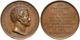 Deustchland, Bayern, Ludwig I., Medaille Georg Friedrich von Zentner 1827
Niemcy, Bawaria, Ludwik I, Medal Georg Friedrich von Zentner - w 50. roczni...