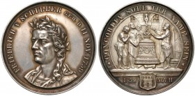 Deutschland, Hamburg, Medaille 1859 - anlässlich von Friedrich Schillers 100. Geburtstag
Niemcy, Hamburg, Medal 1859 - 100 rocznica urodzin Friedrich...