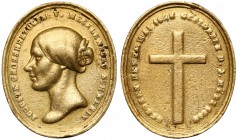 Deutschland, Mecklenburg, Friedrich Franz II - postum Medaille Ehefrau Auguste von Reuss
Niemcy, Mecklenburg, Fryderyk Franz II, Medal pośmiertny ZŁO...
