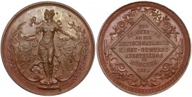 Deutschland, Bayern, Medaille 1888 - Kunst und Gewerbe Ausstellung in München
Niemcy, Bawaria, Medal 1888 - Niemiecka krajowa wystawa sztuki i przemy...