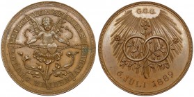 Deutschland, Vermählungsmedaille 1889 - Dr. Georg Weidehammer und Luise von Schauss
Niemcy, Medal zaślubinowy 1889 - Dr. Georg Weidehammer i Luise vo...