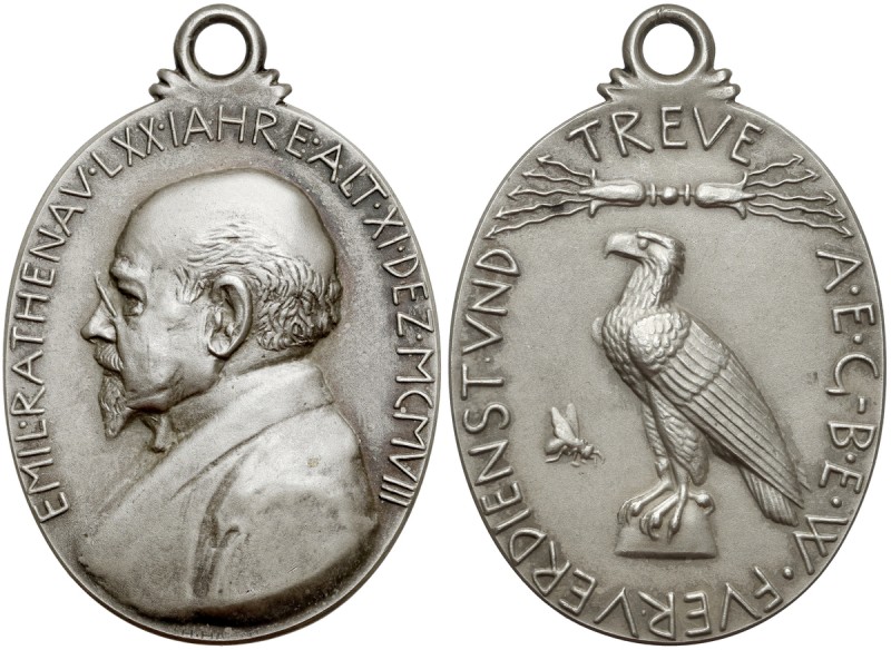 Deutschland, Emil Rathenau, Medaille 1908 - Silber
Niemcy, Emil Rathenau, Medal...