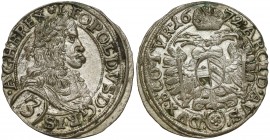 Österreich, Leopold I., 3 Kreuzer 1672, Wien
Austria, Leopold I, 3 krajcary 1672, Wiedeń 
Grade: AU 

WORLD COINS - AUSTRIA