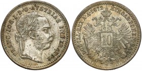 Österreich-Ungarn, Franz Joseph I., 10 Kreuzer 1872
Austro-Węgry, Franciszek Józef I, 10 krajcarów 1872 
Grade: XF+ 

WORLD COINS - AUSTRIA