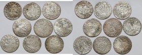 Österreich-Ungarn, 3 Krezuer 1624-1632 (9 Stücke)
Austro-Węgry, 3 krajcary 1624-1632 - zestaw (9szt) 
Grade: F-VF 

WORLD COINS - AUSTRIA