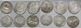Österreich-Ungarn, 3 Krezuer 1625-1639 (6 Stücke)
Austro-Węgry, 3 krajcary 1625-1639 - zestaw (6szt) Monety z zestawu wybite w różnych ośrodkach menn...