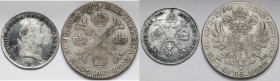 Österreich, 1/4 Taler 1797 und Taler 1764 (2 Stücke)
Austria, 1/4 Talara 1797 i Talar 1764 (2szt) 
Grade: 4+, 3 

WORLD COINS - AUSTRIA