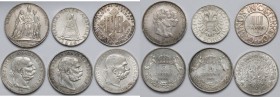 Österreich, Satz Silbermünzen und Medaille 1854-1974 (6 Stücke)
Austria, zestaw srebrnych monet i medalu 1854-1974 (6szt) 
Grade: VF-UNC 

WORLD C...