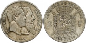 Belgia, Leopold II, 2 franki 1880 
Grade: VF 

WORLD COINS - EUROPE BELGIUM