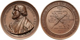 Belgia, Medal 1845 - Eugene Sue Skaleczenie na rancie, poza tym bardzo ładny.&nbsp; Brąz, średnica 54,0 mm, waga 85,73 g.&nbsp; 
Grade: XF+ 

WORLD...