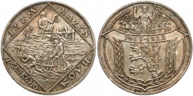 Czechosłowacja, Dukat srebrny 1928 - 10-lecie Czechosłowacji Srebro, średnica 34.5 mm, waga 20 g (katalogowa)

Reference: Krause X# M1
Grade: XF+ ...