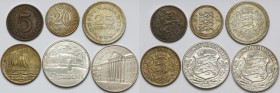 Estonia, 5 senti - 2 krooni 1928-1935 - zestaw (6szt) Ładne egzemplarze. 
Grade: VF+/XF 

WORLD COINS - EUROPE