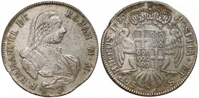 Malta, Zakon Maltański, Emmanuel de Rohan, 30 Tari 1790 Moneta skorodowana, po zawieszce.&nbsp; Srebro, średnica 41,8 mm, waga 29,32 g.&nbsp; Referenc...