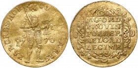Niderlandy, Dukat 1770, Holland Złoto, waga 3.45
Reference: Friedberg 250
Grade: VF- 

WORLD COINS - EUROPE Netherlands / Niederlande