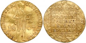 Niderlandy, Dukat 1807, Utrecht - Ludwik Napoleon Bonaparte Złoto, waga 2.95 g
Reference: Friedberg 325, Delmonte 1176A
Grade: VF- 

WORLD COINS -...