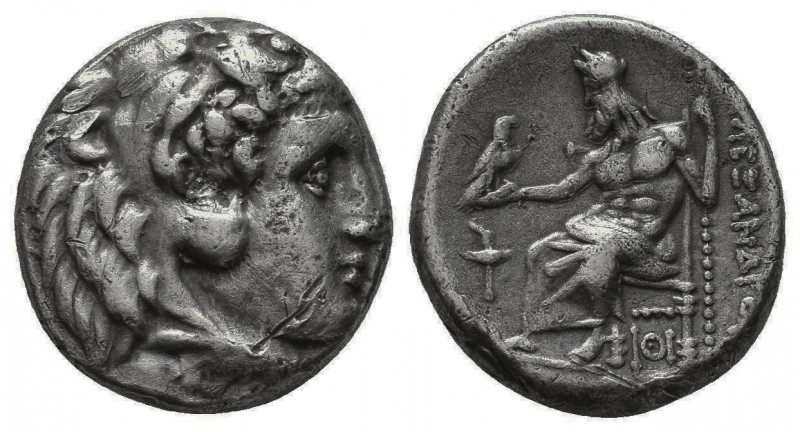 Kings of Macedon. Alexander III (336-323 BC). AR Drachm.
Obv. Head of Herakles t...