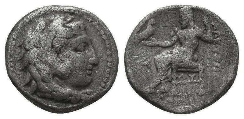 Kings of Macedon. Alexander III (336-323 BC). AR Drachm.
Obv. Head of Herakles t...