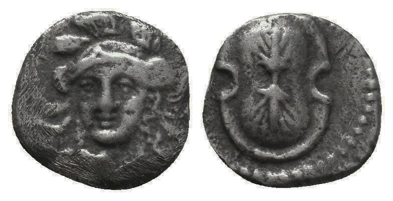 CILICIA, Tarsos. Period of Alexander III. 333-323 BC. AR Obol. Draped bust of At...