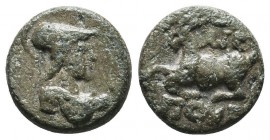 Cilicia, Aigeai. 2nd-1st century B.C. AE

Condition: Very Fine


Weight: 2,3 gram
Diameter: 12,9 mm