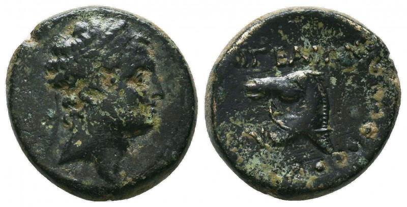 CILICIA. Aigeai. Antiochos IV Epiphanes (175-164 BC). Ae. Obv: Diademed head rig...