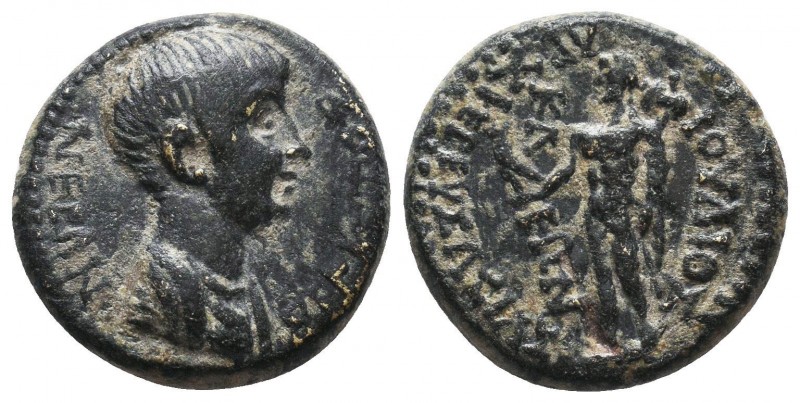 PHRYGIA, Eumenea. Nero. 54-68 AD. Æ. Julius Cleon, archiereus of Asia. Struck ci...