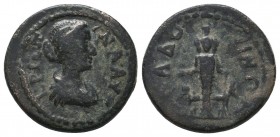 Roman Provincial Coins PHRYGIA. Cadi. Crispina (Augusta, 178-182). Ae. Obv: ΚΡΙСΠΙΝΑ СЄΒ. Draped bust right. Rev: ΚΑΔΟΗΝΩΝ. Facing statue of Artemis E...