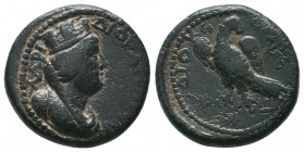 CILICIA. Diocaesarea. Pseudo-autonomous issue . Assarion, time of Antoninus Pius, 138-161. ΑΔΡΙ ΔΙΟΚΑΙСΑΡЄΩΝ Turreted, draped and veiled bust of city-...