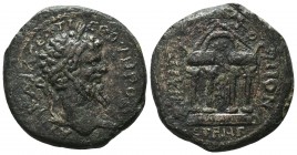 PONTOS. Zela. Septimius Severus (193-211). Ae. Dated 206/7. Obv: AV KAI Λ CEΠTI CEOVHPOC AVΓ. Laureate head right. Rev: ZHLITWN TOY ΠΟN / ET PMB. Tetr...