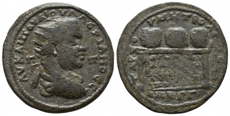 Tarsos Valerianus I (253-260 AD). AE, Tarsos, Cilicia. Obv. AY KAI ΠOY ΛI OYAΛEP...