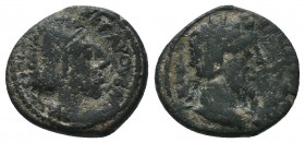 MESOPOTAMIA. Edessa. Septimius Severus (193-211) with Abgar Ae.
Obv: CEOVHP AYTOKPATW.
Laurate head of Septimius Severus right.
Rev: ABΓAPOC BACIΛΕ.
D...