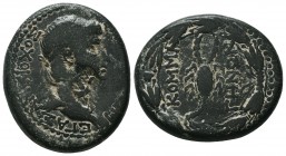 KINGS OF COMMAGENE. Antiochos IV Epiphanes (38-40 and 41-72). Ae Oktachalkon. Samosata. Obv: BAΣIΛΕYΣ MΕ ANTIOXOΣ ΕΠI. Diademed and draped bust right....