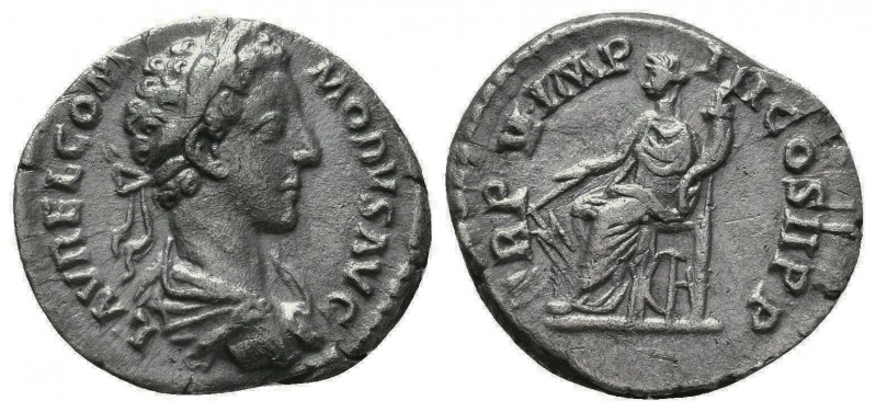 Marcus Aurelius (161-180 AD) for Commodus Caesar. AR Denarius 

Condition: Very ...