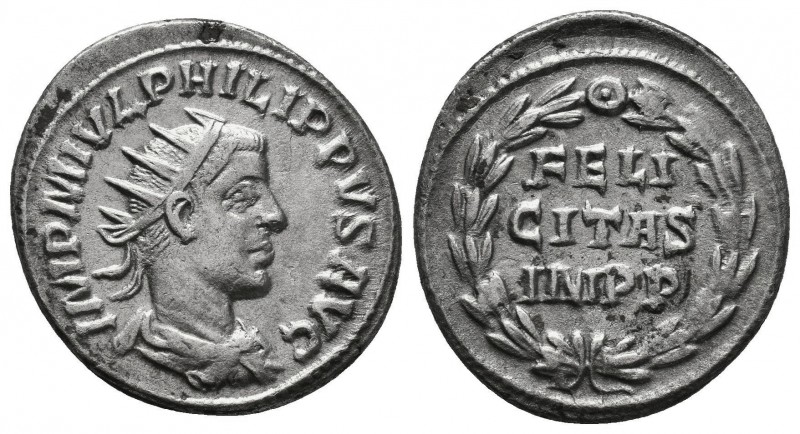 Philippus I. Arabs (244-249 AD). AR Antoninianus,  Roma (Rome), 247-249 AD.
Obv...