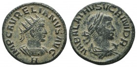 Vabalathus (268-272 AD), for and with Aurelianus (270-275 AD). AE Antoninianus

Condition: Very Fine


Weight: 3,7 gram
Diameter: 20,2 mm