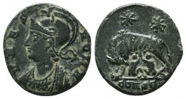 URBS Roma City Commemorative. A.D. 330-336. AE centenionalis

Condition: Very Fine


Weight: 2,5 gram
Diameter: 17,5 mm