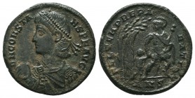 Constans - Soldier and Captive Maiorina. 348-349 AD. 

Condition: Very Fine


Weight: 4,2 gram
Diameter: 20,9 mm