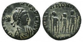 Honorius 393 - 423 AD. Ae

Condition: Very Fine


Weight: 1,6 gram
Diameter: 13,3 mm