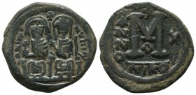 Justin II , with Sophia (565-578 AD). AE Follis 

Condition: Very Fine


Weight: 12,8 gram
Diameter: 28,4 mm