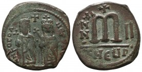 Phocas with Leontia (602-610 AD). AE Follis 

Condition: Very Fine


Weight: 10,4 gram
Diameter: 28,1 mm